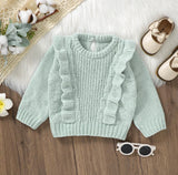 Flutter knit sweater