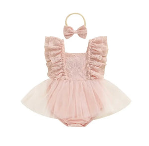 Rosa tulle romper