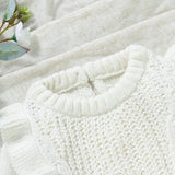 Flutter knit sweater