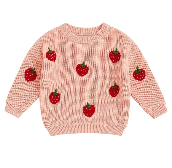 Strawberry knit sweater