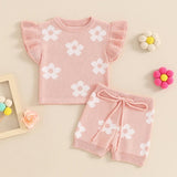 Floral knit set