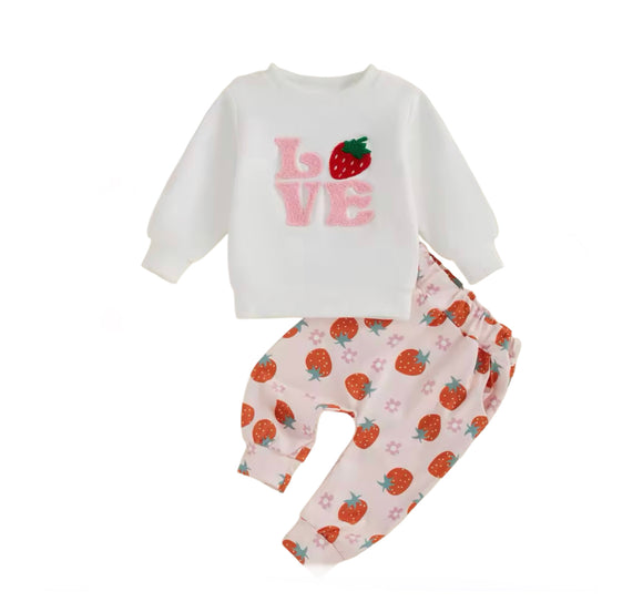 Love strawberries set