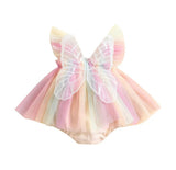 Rainbow butterfly romper