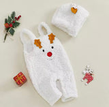 Plush reindeer romper