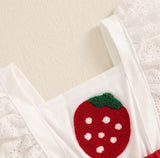 Strawberry flutter romper