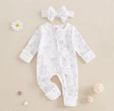 Flutter bow jumpsuit