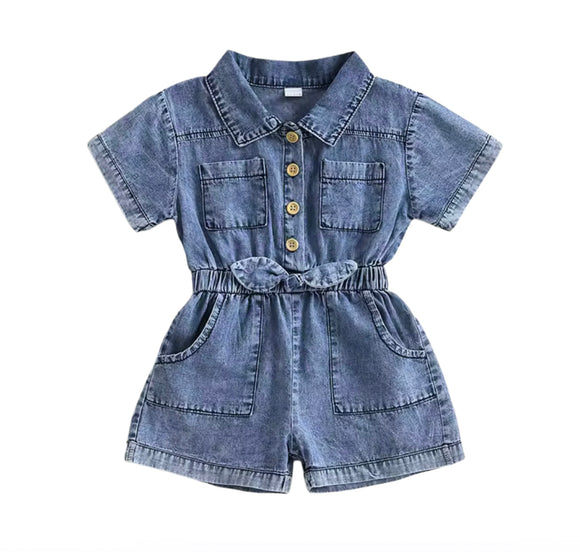 Kyra denim playsuit