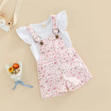 Belle floral overalls