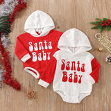 Santa baby hood romper