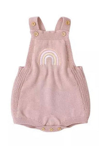 Rainbow knitted romper