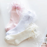 Lace ribbon socks