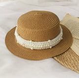 Pearl straw hat
