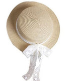 Lace straw hat • 2 colours