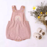 Rainbow knitted romper