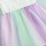 Rainbow tulle dress